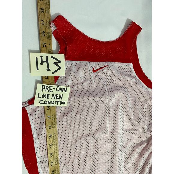 NIKE Team Reversible Tank Top Jersey Size Large Red White Vintage 90s Men's - Picture 6 of 9